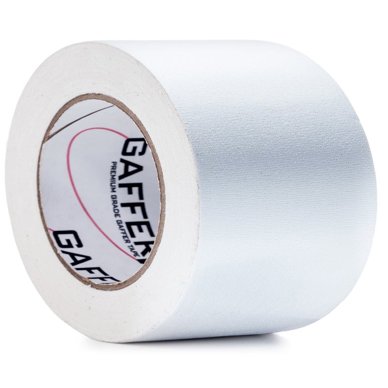 Gaffer Power Real Professional Premium Grade Gaffer Tape Made in The USA - White Gaffer Tape, 4 Inch X 30 Yards - Heavy Duty Gaffers Tape - Non-Reflective - Multipurpose - Better Than Duct Tape - Image 1